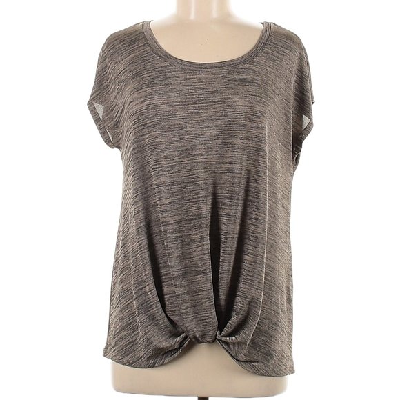 Jane and Delancey Brown & Black Short Sleeve Blouse Size Medium - Picture 1 of 7